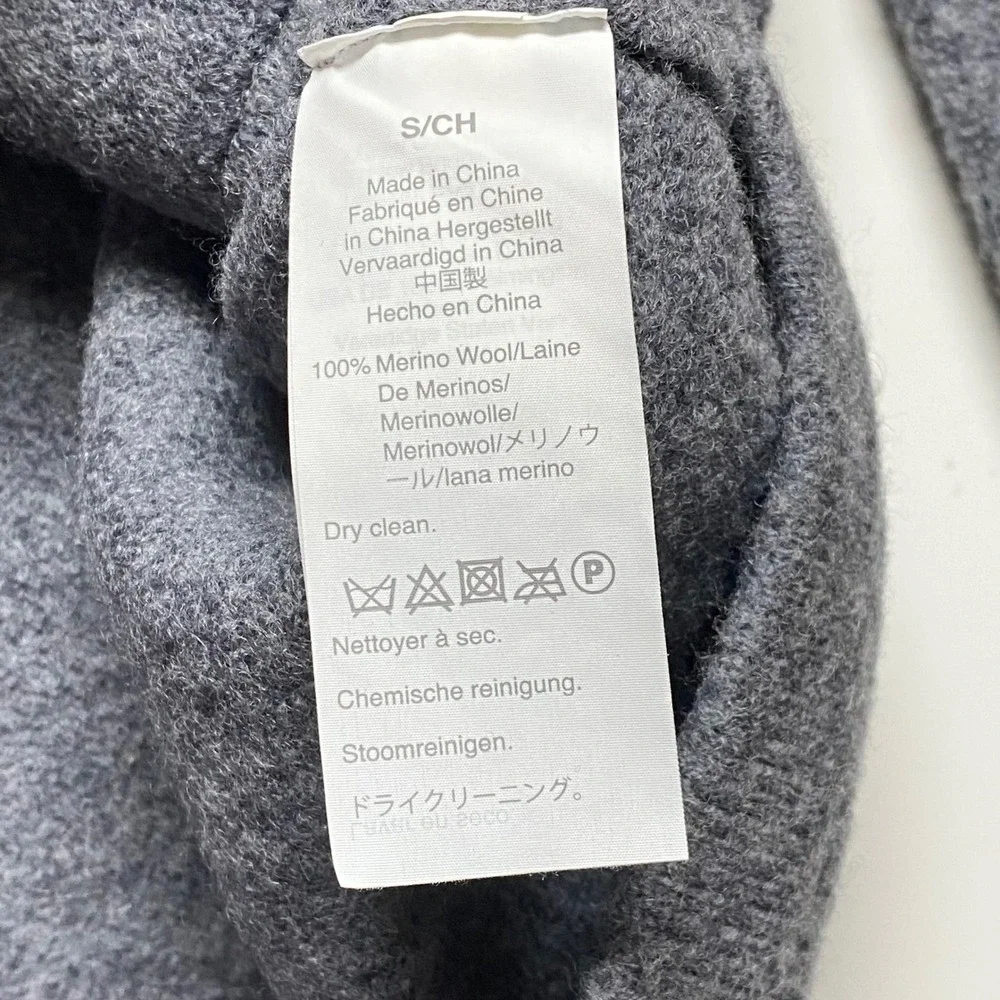Wallace Barnes by J.Crew Shawl‎ Collar Cardigan Sweater Gray Merino Wool Size S